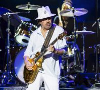 Carlos Santana performing at Pine Knob Music Theatre in Clarkston, MI on July 5, 2022