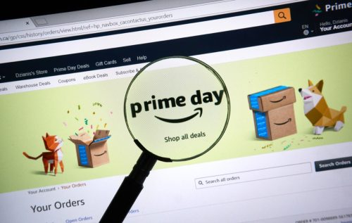 prime day logo on computer