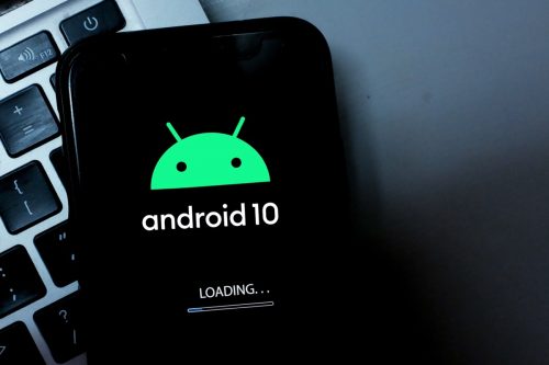 android 10 logo downloading