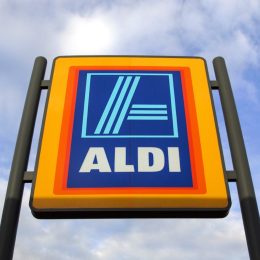 sign for aldi grocery store