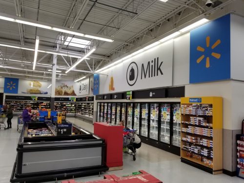 Walmart dairy aisle