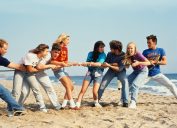 The cast of "Beverly Hills, 90210" during a promotional photoshoot