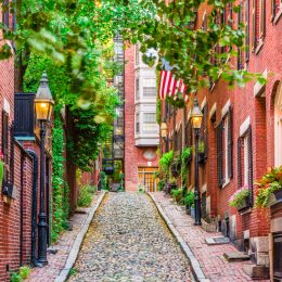 A street in Beacon Hill in Boston