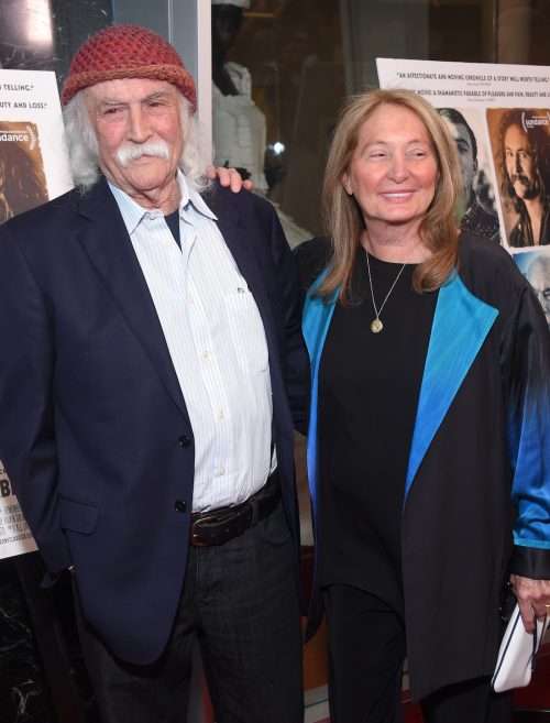 David Crosby and Jan Dance at the premiere of 