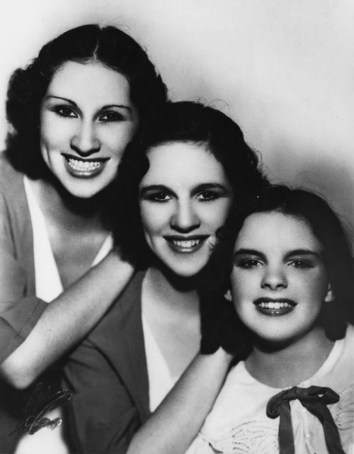 Judy Garland and her two older sisters circa mid-1930s