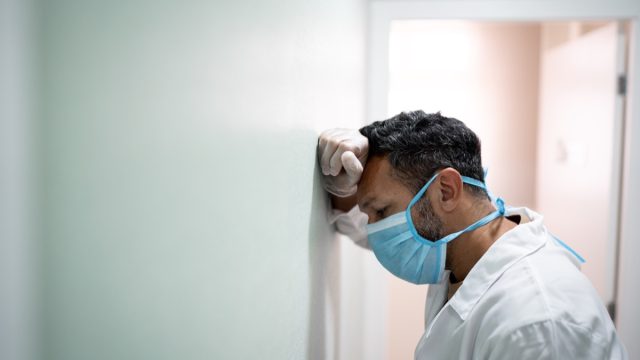 Worried healthcare doctor at hospital