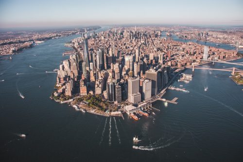 New York City, helicopter view