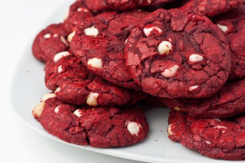 biscoitos de veludo vermelho