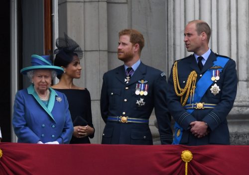Queen Elizabeth ll, Meghan, Duchess of Sussex, Prince Harry, Duke of Sussex and Prince William, Duke of Cambridge