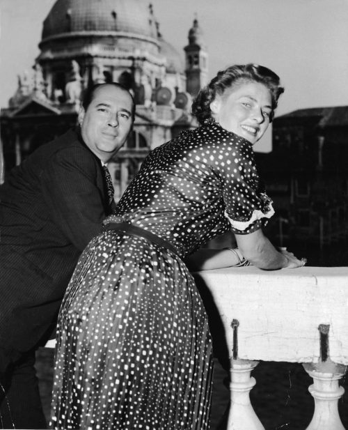 Roberto Rossellini and Ingrid Bergman in Venice in the 1950s