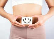 Smiley Face in Front of Stomach
