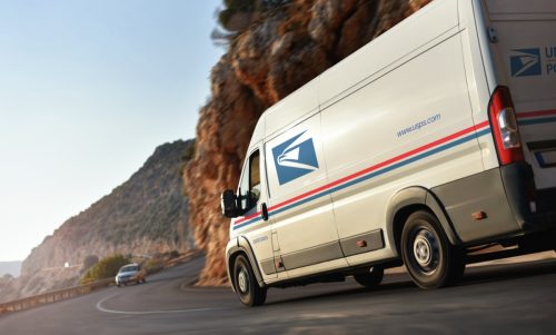 usps mail delivery van