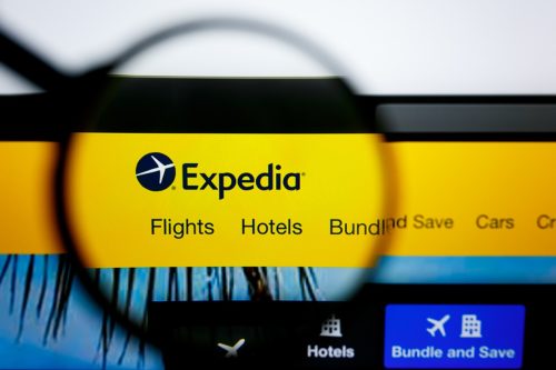 Expedia Website Highlighting Hotels