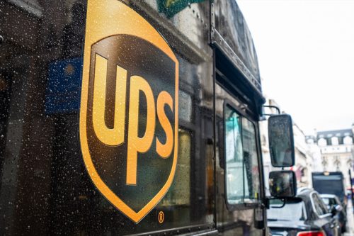 Close Up of UPS Truck