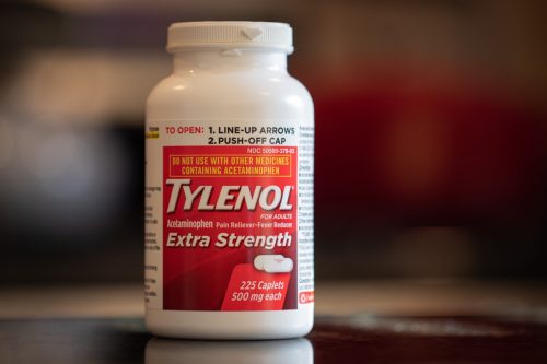 Bottle of extra strength Tylenol