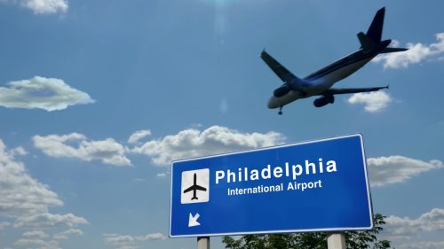 sign for philadelphia international airport