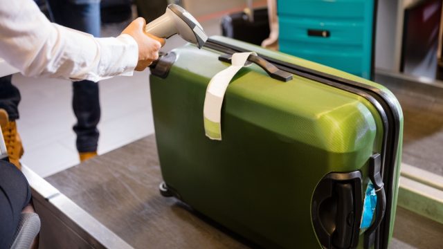 scanning luggage