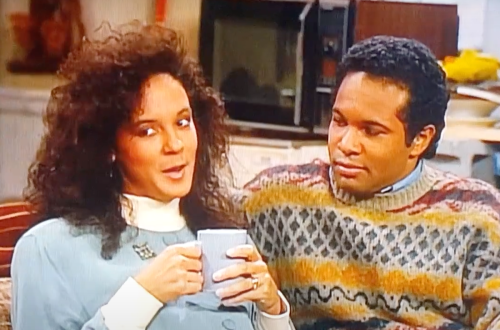 Sabrina LeBeauf and Geoffrey Owens on "The Cosby Show"