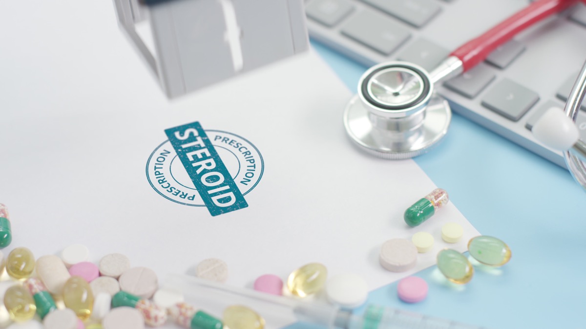 steroid medications with notepad