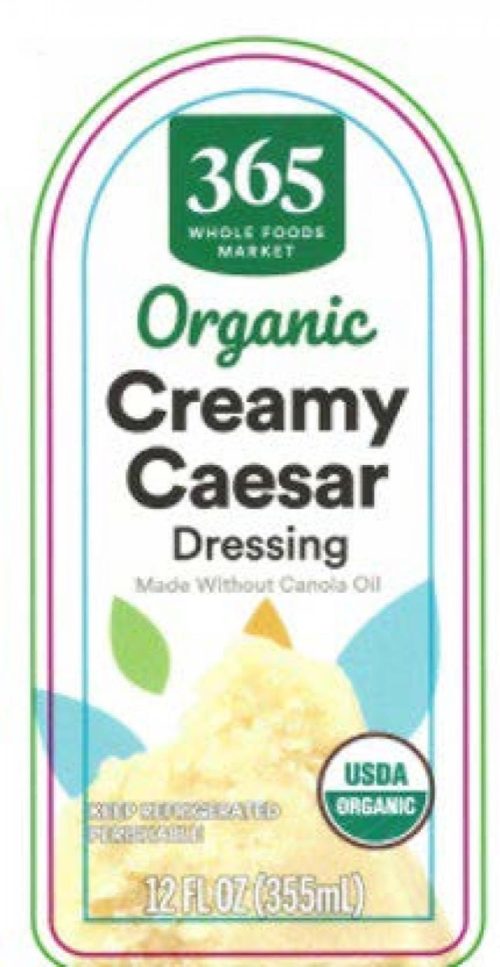 whole foods dressing recalled