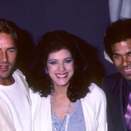 Don Johnson Saundra Santiago and Philip Michael Thomas in 1985