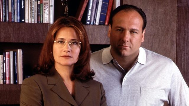 Lorraine Bracco and James Gandolfini in The Sopranos
