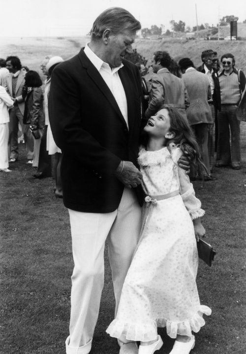 John Wayne with daughter Aissa circa 1976