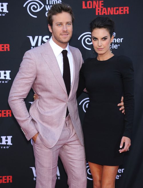 Armie Hammer and Elizabeth Chambers at the premiere of "The Lone Ranger" in 2013