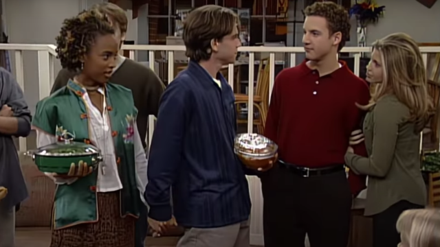 Trina McGee, Rider Strong, Ben Savage, and Danielle Fishel on "Boy Meets World"