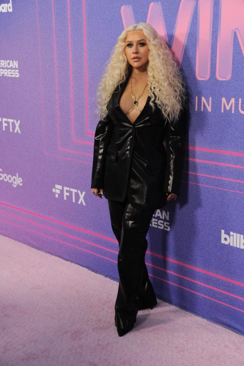 Christina Aguilera at the 2022 Billboard Women in Music event in March 2022