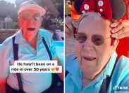 Video Shows Man Taking 97-Year-Old Veteran For a First Disneyland Ride in 50 Years