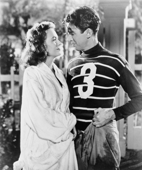 Donna Reed and Jimmy Stewart in "It's a Wonderful Life"