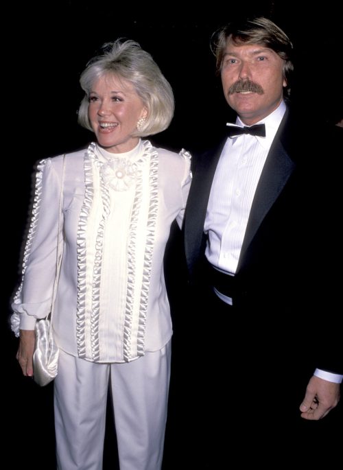 Doris Day and Terry Melcher at the 1989 Golden Globe Awards