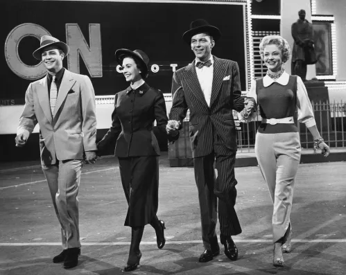 Marlon Brando, Jean Simmons, Frank Sinatra, and Vivian Blaine in "Guys and Dolls"
