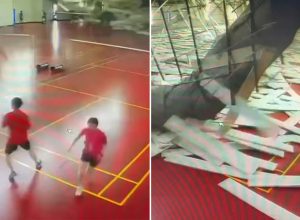 A Heart-Stopping Video Shows People Running For Their Lives After an Earthquake Destroys Building
