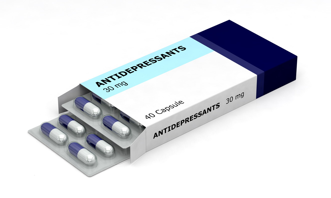 Box of antidepressants.