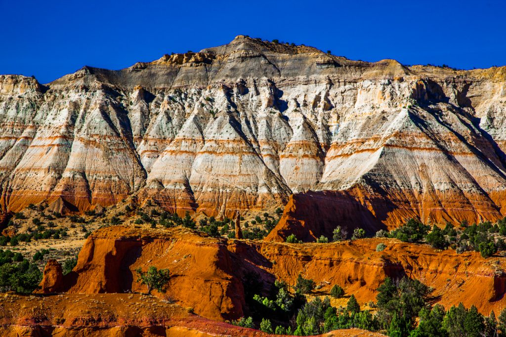 A view of colorful cliffs at Kodachrome Basin State Park