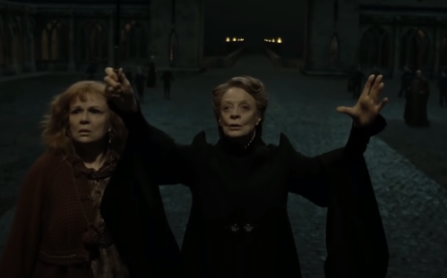 Julie Walters and Maggie Smith in "Harry Potter and the Deathly Hallows — Part 2"