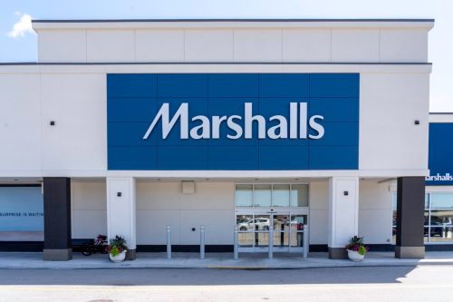 Oakville, Ontario, Canada - July 14, 2019: Marshalls store in Oakville, Ontario, Canada near Toronto. Canada. Marshalls is a chain of American off-price department stores.