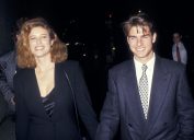Mimi Rogers and Tom Cruise at the premiere of "Someone to Watch Over Me" in 1987