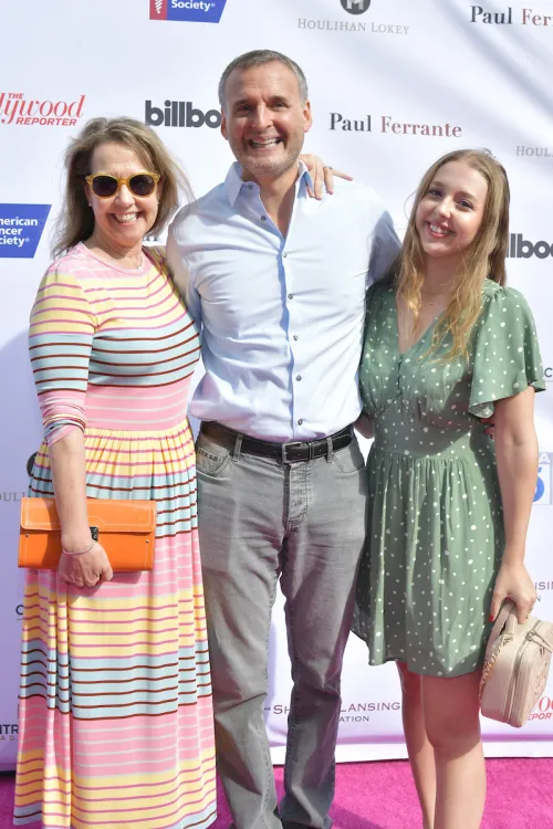 Monica Horan, Philip Rosenthal, and Lily Rosenthal at the American Cancer Society's California Spirit 34 Food and Wine Benefit in 2019