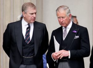 Prince Andrew, Duke of York and Prince Charles, Prince of Wales attend a Service of Thanksgiving to celebrate Queen Elizabeth II's Diamond Jubilee at St Paul's Cathedral.