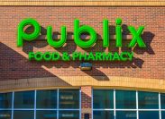 A close up of signage at a Publix grocery store