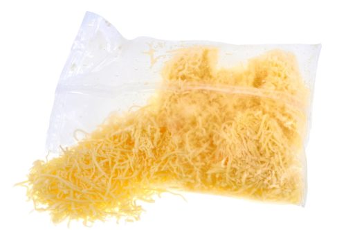 shredded cheese in bag