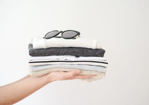 pile of neutral clothing