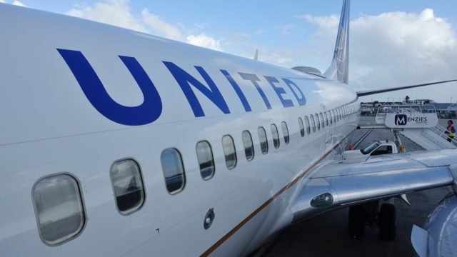 side of united airlines plane