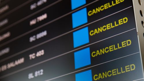 Cancel Board in Airport