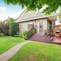 backyard area with deck