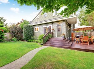 backyard area with deck