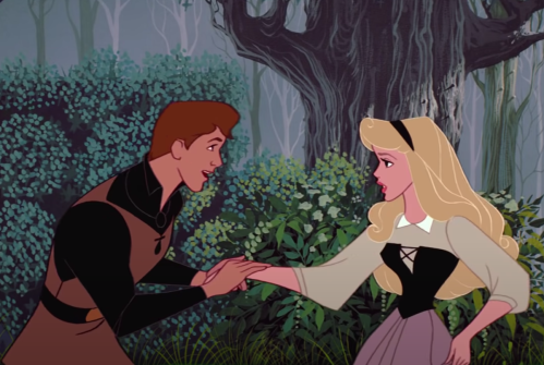 Still of the prince and Aurora in Sleeping Beauty